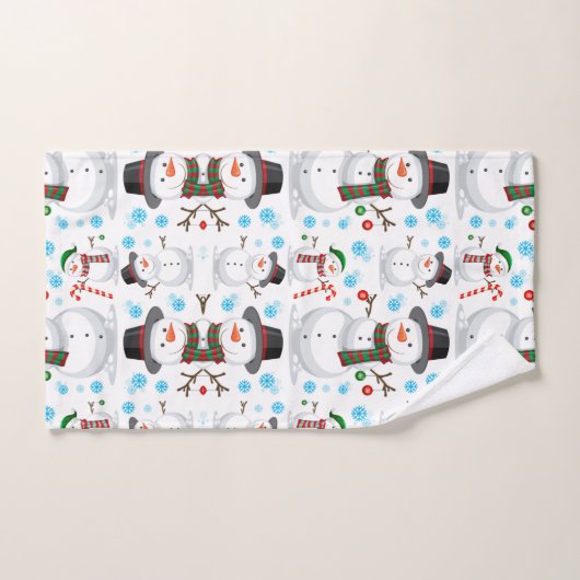 Kerstfeestdag Snowman Bad Handdoek (Handdoek)
