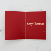 Kerstfeestdag Snowman Familie Foto Lijst Feestdagen Kaart (Binnen)