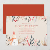  kerstfeestdag Snowman Kaart (Voorkant / Achterkant)