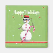 Kerstfeestdag Snowman Magneet (Voorkant)