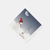 Kerstfeestdag Snowman met ster Servet (Hoek)