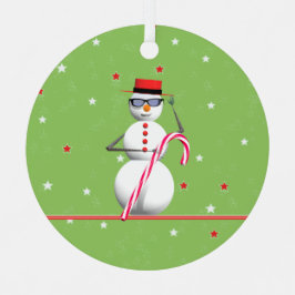 Kerstfeestdag Snowman Metalen Ornament