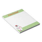 Kerstfeestdag Snowman Notitieblok (Schuin)