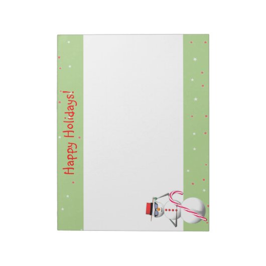 Kerstfeestdag Snowman Notitieblok (Linkerzijde)