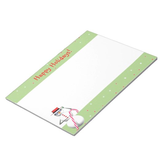 Kerstfeestdag Snowman Notitieblok (Schuin)