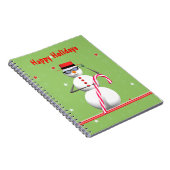 Kerstfeestdag Snowman Notitieboek (Rechterzijde)