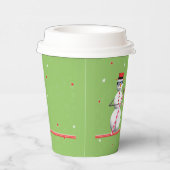 Kerstfeestdag Snowman Papieren Bekers (Rechts)