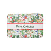 kerstfeestdag snowman, pijnbomen, Holly Badmat (Voorkant)