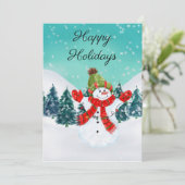 kerstfeestdag Snowman Prettige feestdagen (Staand voorkant)