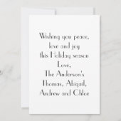 kerstfeestdag Snowman Prettige feestdagen (Achterkant)