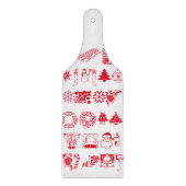 kerstfeestdag Snowman Santa Claus Snijplank (Voorkant)