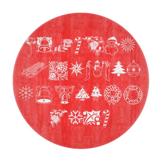 kerstfeestdag Snowman Santa Claus Snijplank (Voorkant)