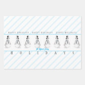 kerstfeestdag Snowman Santa Joy Gift Inpakpapier Vel (Voorkant)