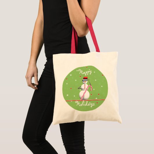 Kerstfeestdag Snowman Tote Bag (Voorkant (product))
