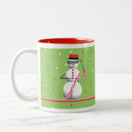 Kerstfeestdag Snowman Tweekleurige Koffiemok
