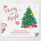 Kerstfeestdag Sparkling Wijnetiket (Enkel label)