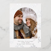 kerstfeestdag - Ster op maat Folie Feestdagenkaart (Voorkant)