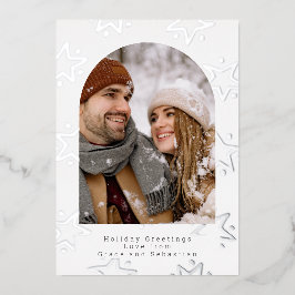 kerstfeestdag - Ster op maat Folie Feestdagenkaart