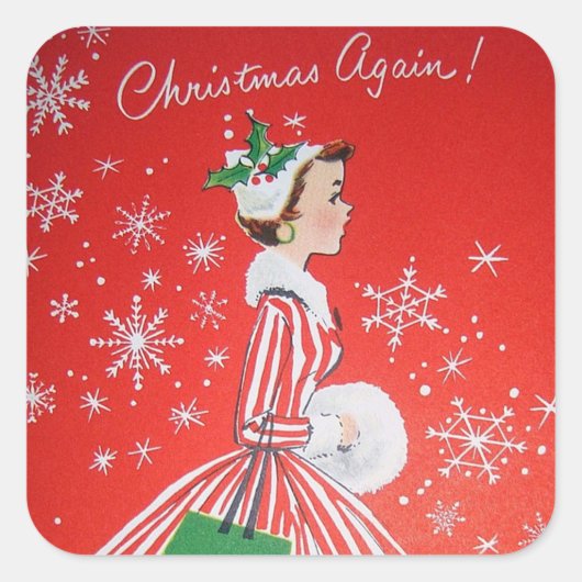 kerstfeestdag sticker (Voorkant)