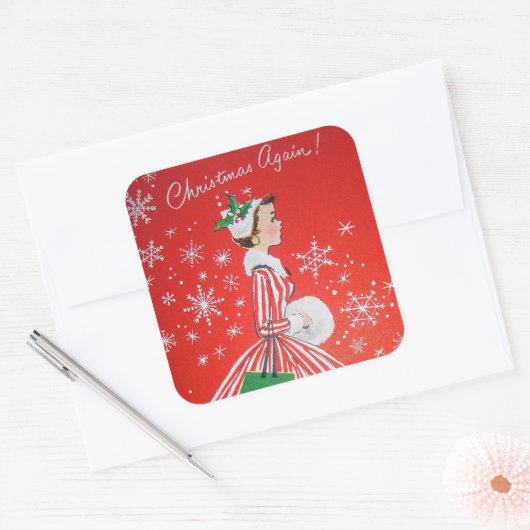 kerstfeestdag sticker (Envelop)