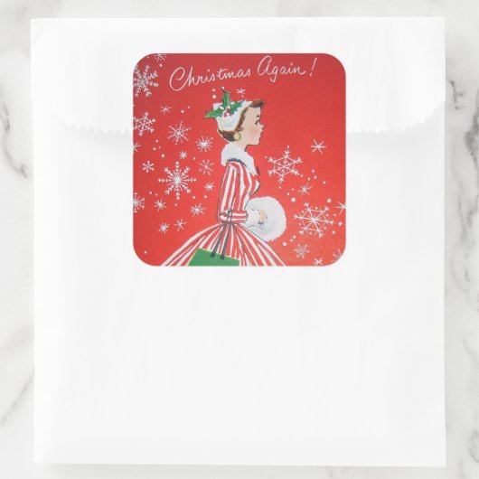  kerstfeestdag sticker (Tas)