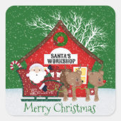 Kerstfeestdag sticker in de kerstwinkel voor kerst (Voorkant)