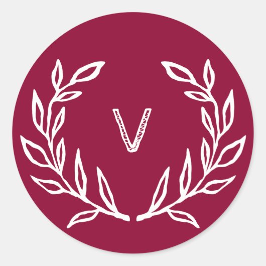 Kerstfeestdag sticker in magenta (Voorkant)