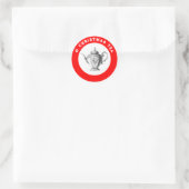 Kerstfeestdag Sticker Klassieke ronde thee (Tas)