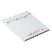 Kerstfeestdag strijkt licht notitieblok (Schuin)