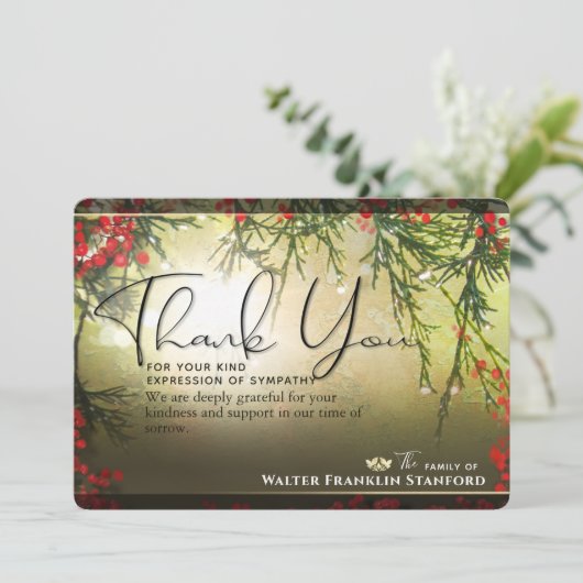 Kerstfeestdag Sympathie Kaart (Staand voorkant)