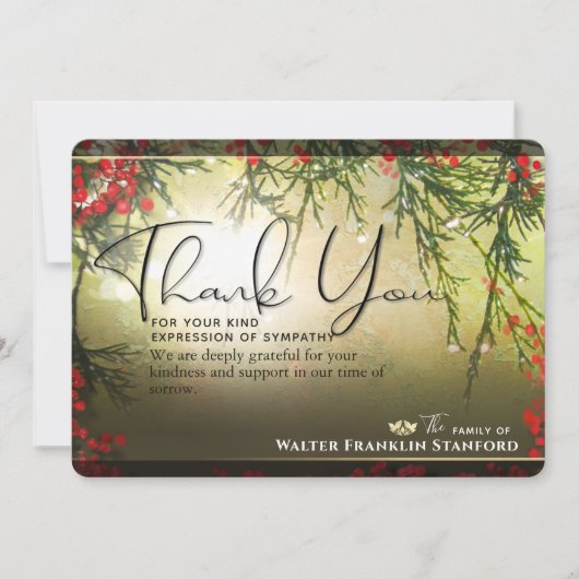 Kerstfeestdag Sympathie Kaart (Voorkant)