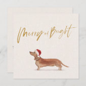 kerstfeestdag - Tan Dog Merry Greeting (Voorkant / Achterkant)