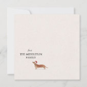 kerstfeestdag - Tan Dog Merry Greeting (Achterkant)