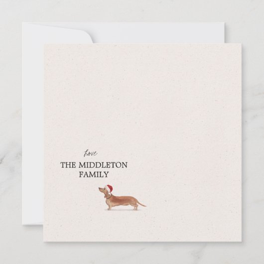 kerstfeestdag - Tan Dog Merry Greeting (Achterkant)