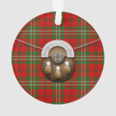 Kerstfeestdag Tartan Ornament (achterkant)