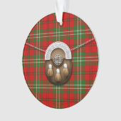 Kerstfeestdag Tartan Ornament (voorkant)