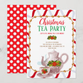 Kerstfeestdag Tea Kaart (Voorkant / Achterkant)