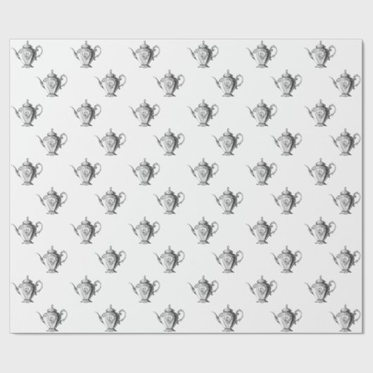 Kerstfeestdag Tea Party Cadeaupapier (Vlak)