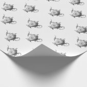 Kerstfeestdag Tea Party Cadeaupapier (Hoek)