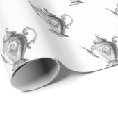 Kerstfeestdag Tea Party Cadeaupapier (Rol Hoek)