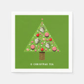 Kerstfeestdag Tea Party Napkins Servet (Voorkant)
