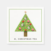 Kerstfeestdag Tea Party Servet (Voorkant)