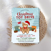 Kerstfeestdag Teddy Bear Speelgoed Drive Fundraise Flyer