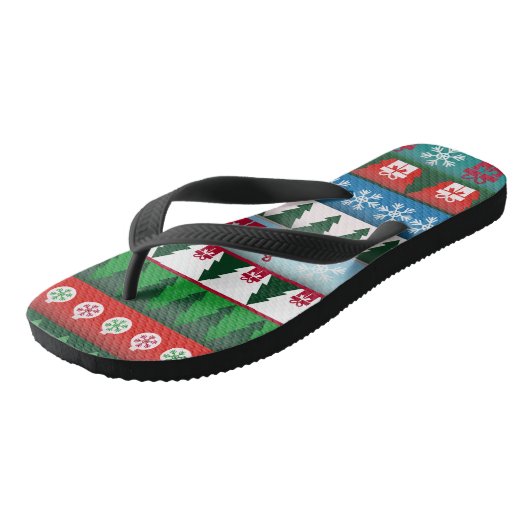 kerstfeestdag teenslippers (Schuin)