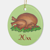 Kerstfeestdag Thanksgiving in Turkije Keramisch Ornament (Links)