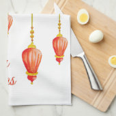 kerstfeestdag theedoek (Quarter Fold)