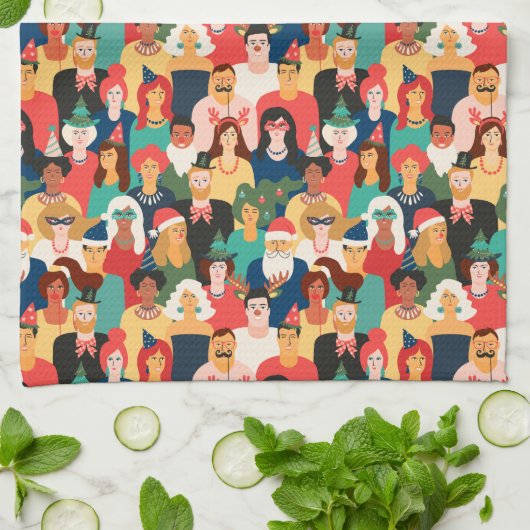 Kerstfeestdag Theedoek (Gevouwen)