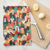 Kerstfeestdag Theedoek (Quarter Fold)