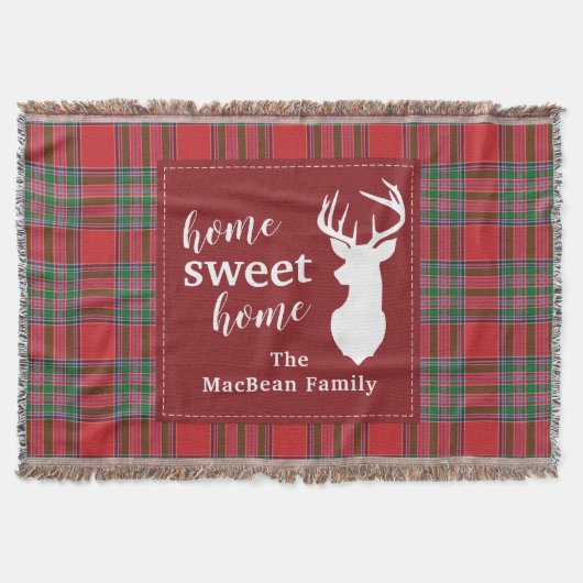 Kerstfeestdag thuis Sweet MacBean Tartan Deken (Voorkant)