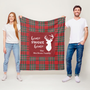 Kerstfeestdag thuis Sweet MacBean Tartan Fleece Deken
